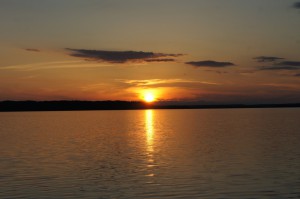 クッチャロ湖の夕日    